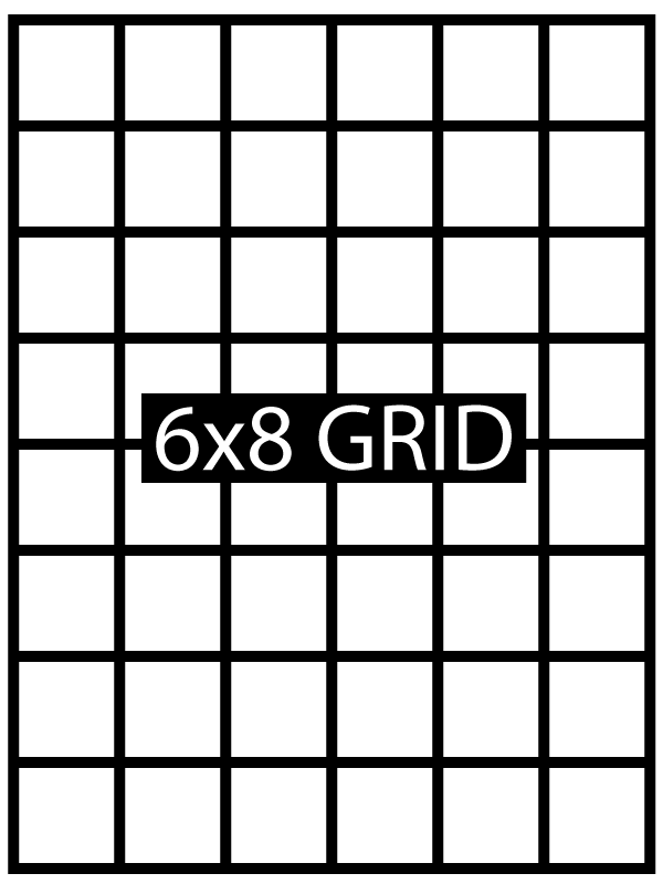 6x8 Grid Black