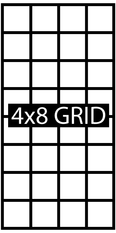 4x8 Grid Black